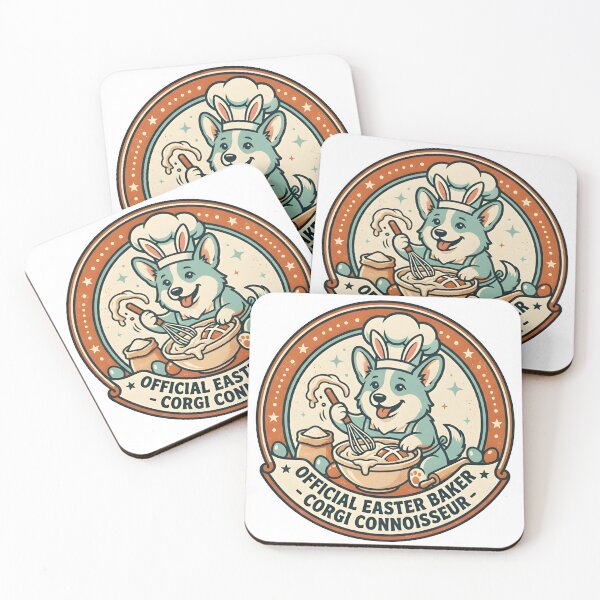Item preview, Retro Corgi Chef Easter Baker Hot Cross Buns designed and sold by SpoonLogiq.