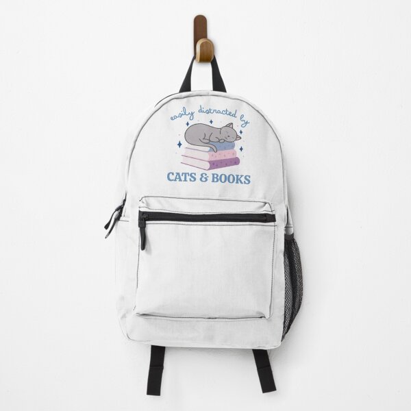 Item preview, Easily Distracted By Cats And Books Cute Bookish Grey Cat designed and sold by winterpumpkin.