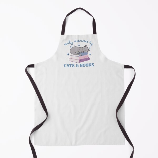 Item preview, Easily Distracted By Cats And Books Cute Bookish Grey Cat designed and sold by winterpumpkin.