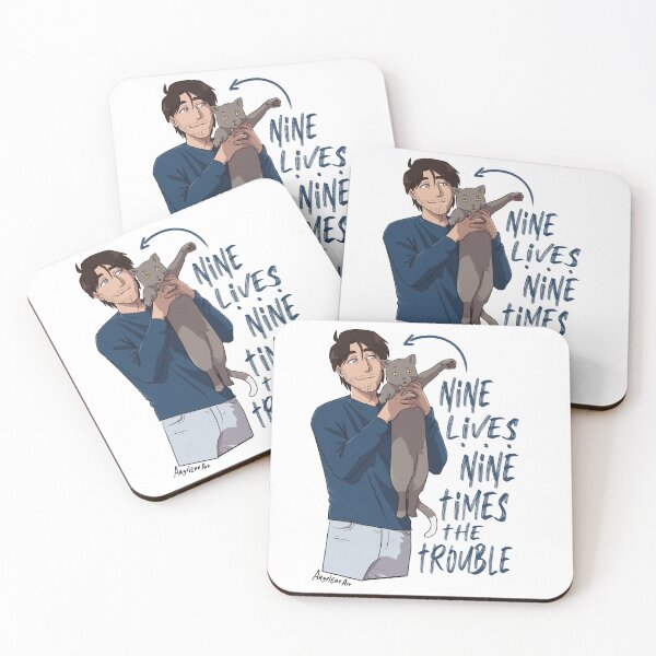 Item preview, Nine Lives, Nine Times the Trouble - Jeff and Dibby - BlackFox designed and sold by AngelEneArt.