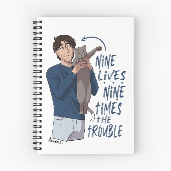 Item preview, Nine Lives, Nine Times the Trouble - Jeff and Dibby - BlackFox designed and sold by AngelEneArt.