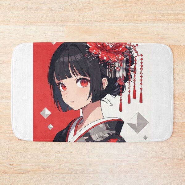 Item preview, Crimson Peony Grace: Monochrome Kimono & Tassel Elegance designed and sold by Jimakmo.