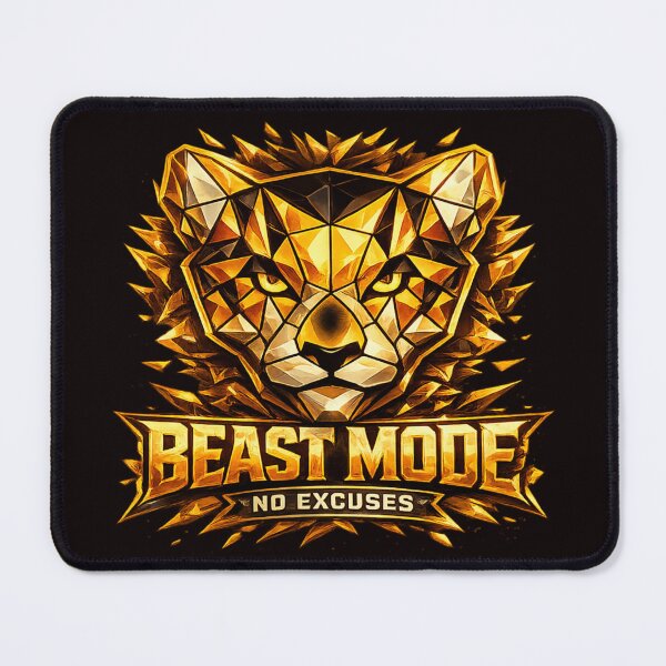 Item preview, Beast Mode Lion – No Excuses Gym Motivation Design designed and sold by Tadeusz1.