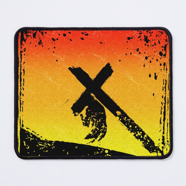 Item preview, Good Friday Easter Abstract Art - Jesus Carrying Cross on Mount Calvary | John 19:17 | Red Orange Yellow Warm color designed and sold by ZechJohnRB.