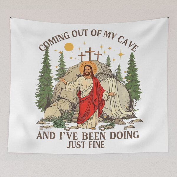 Item preview, Jesus Coming Out Of My Cave, Funny Easter Sunday, Mr Brightside Jesus, Religious Humor, Christian Gift designed and sold by toongstudio.