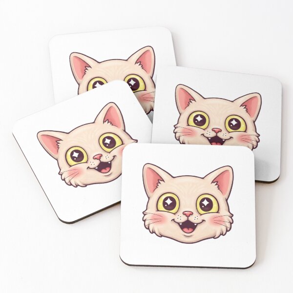 Item preview, Sticker, spotted face cat designed and sold by Carlos M.