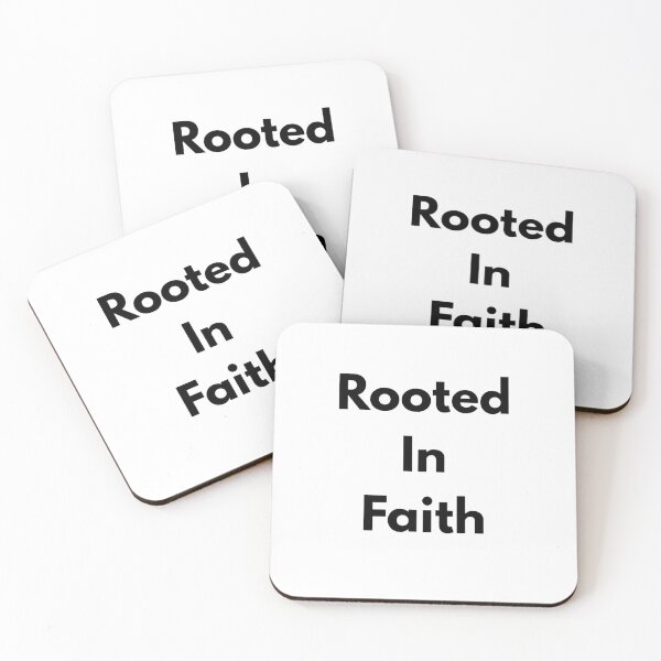 Item preview, Rooted In Faith Minimalist Outline Typography - Christian Spiritual Quote designed and sold by Artsy Corner.