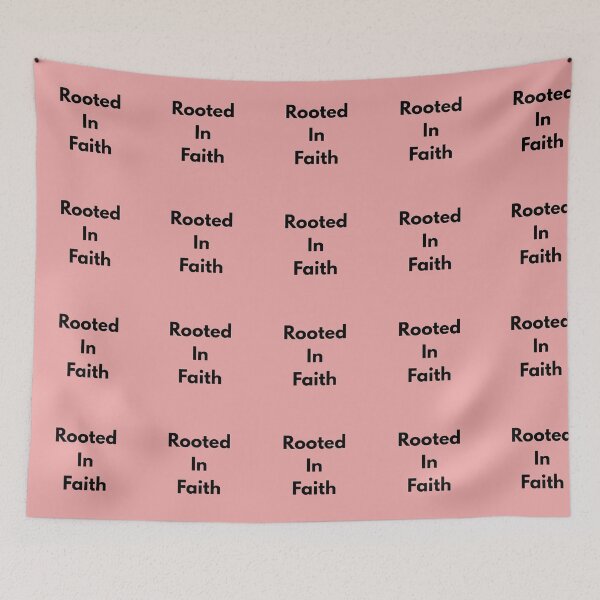 Item preview, Rooted In Faith Minimalist Outline Typography - Christian Spiritual Quote designed and sold by Artsy Corner.