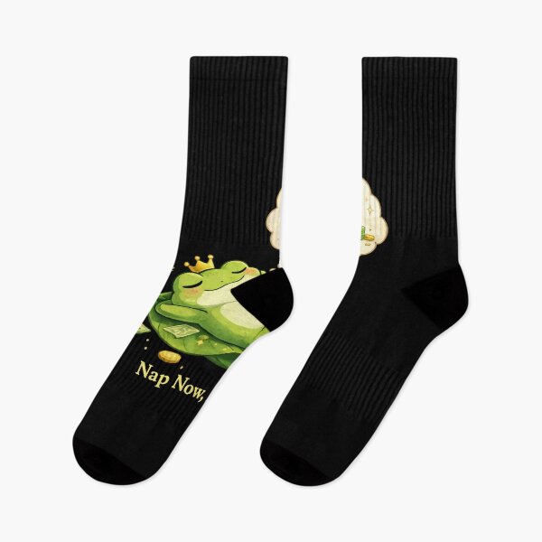 Item preview, Nap Now Rich Later Funny Frog Money Quote designed and sold by PlynGraphics.