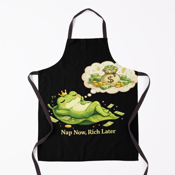 Item preview, Nap Now Rich Later Funny Frog Money Quote designed and sold by PlynGraphics.