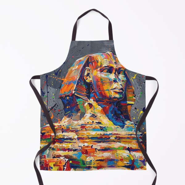 Item preview, Sphinx of Giza Abstract Art – Colourful Modern Splatter Painting designed and sold by Printpix.