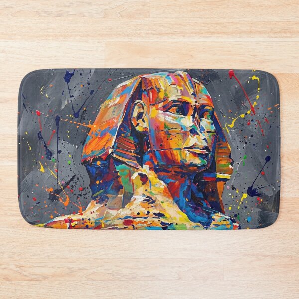 Item preview, Sphinx of Giza Abstract Art – Colourful Modern Splatter Painting designed and sold by Printpix.