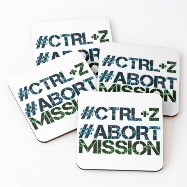 Item preview, Neon Grunge Text "#CTRL+Z #ABORT MISSION" - Bold Meme Graphic Print designed and sold by DesignArtist.ia.