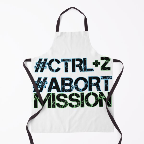 Item preview, Neon Grunge Text "#CTRL+Z #ABORT MISSION" - Bold Meme Graphic Print designed and sold by DesignArtist.ia.