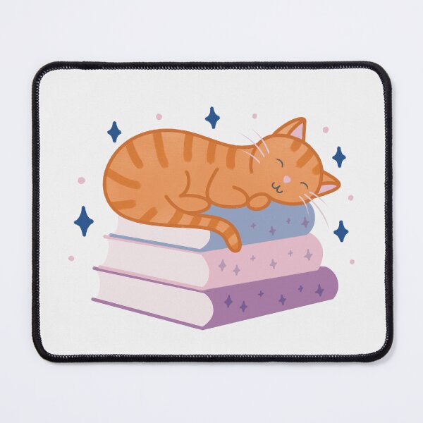 Item preview, Cute Orange Striped Cat on a Stack of Books designed and sold by winterpumpkin.
