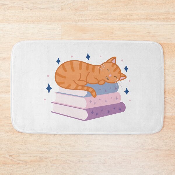 Item preview, Cute Orange Striped Cat on a Stack of Books designed and sold by winterpumpkin.