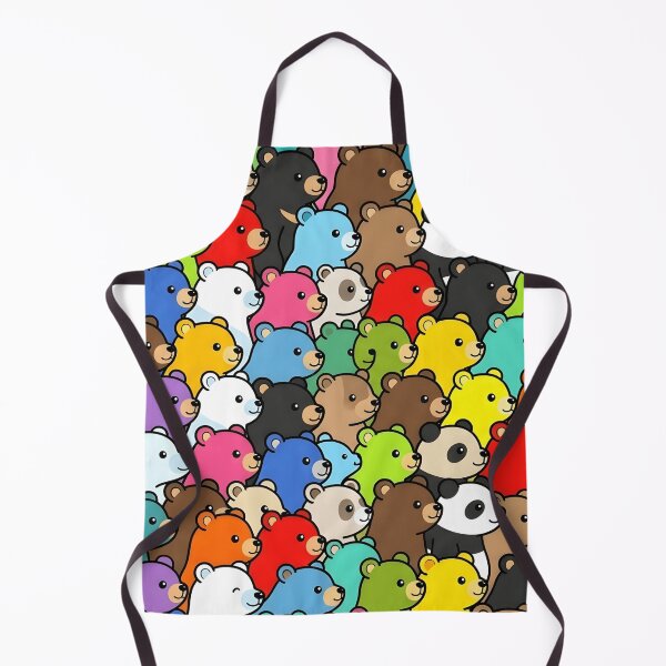 Item preview, Bear Heads Pattern - Kawaii Bears Seamless Vibrant Repeat Design designed and sold by WowDezign.