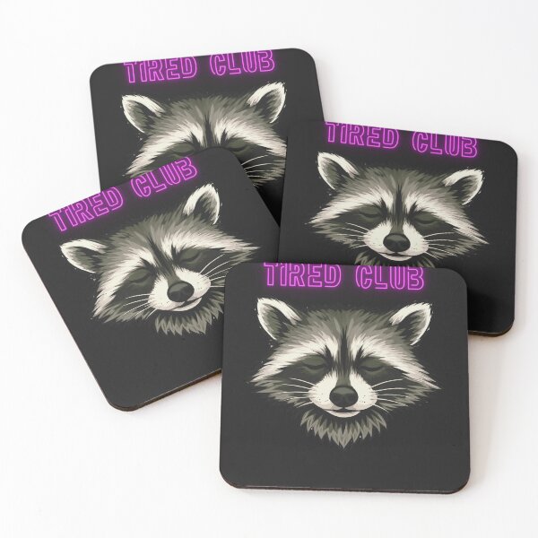 Item preview, Tired Club Raccoon Head Funny Animal Meme Shirt Members Only designed and sold by GigaFactory.