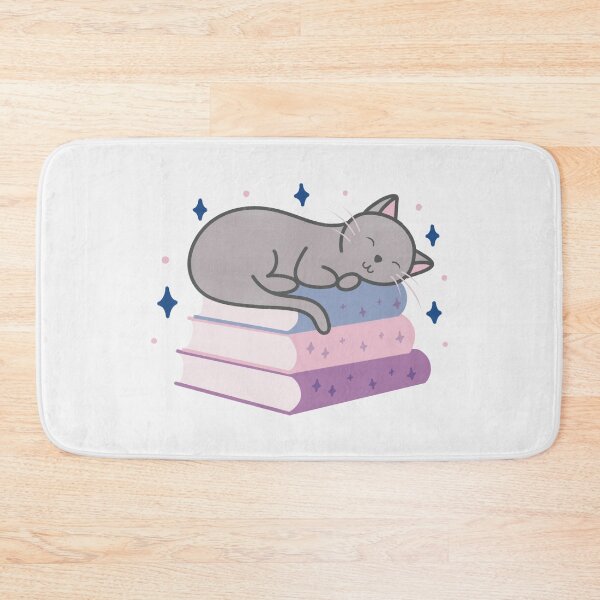 Item preview, Cute Grey Cat on a Stack of Books designed and sold by winterpumpkin.