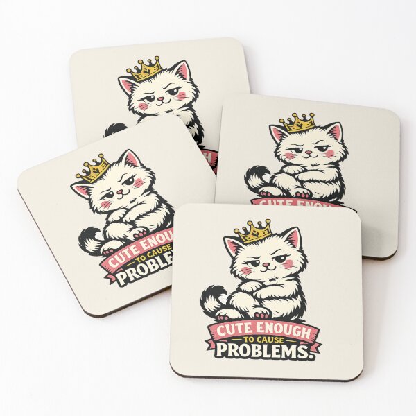 Item preview, Cute Enough to Cause Problems Smug Kitten Shirt designed and sold by POD DYNASTY.