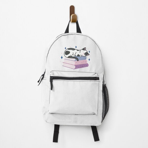 Item preview, Cute Black and White Cat on a Stack of Books designed and sold by winterpumpkin.