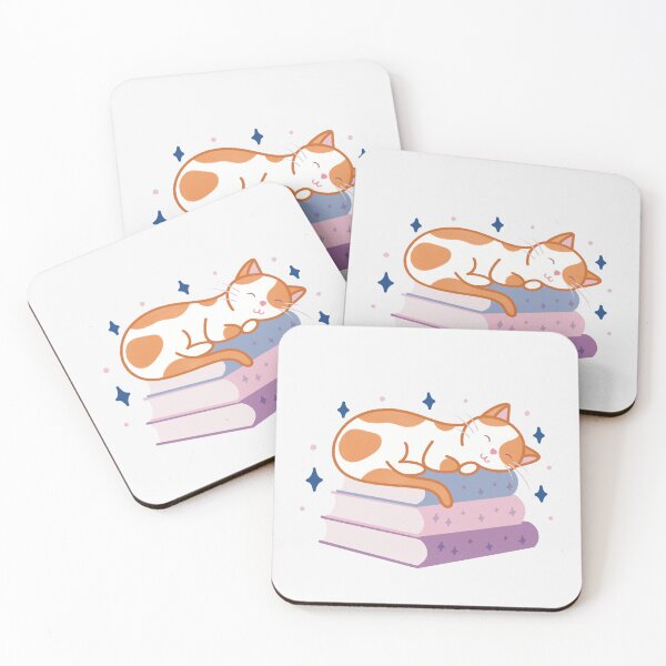 Item preview, Cute Orange and White Cat on a Stack of Books designed and sold by winterpumpkin.