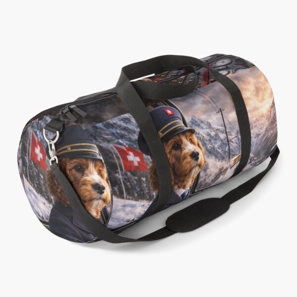 Item preview, Cockapoo Swiss Train Driver in the Alps designed and sold by Paul Thompson Photography.
