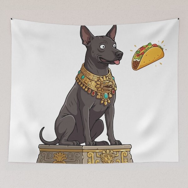 Item preview, Ancient Guardian Of The Snacks Xoloitzcuintli designed and sold by Petzzz.