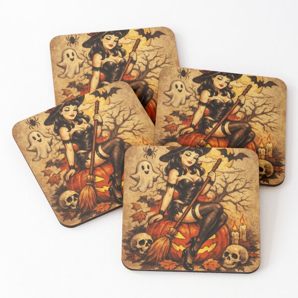 Item preview, Halloween Witch Pin Up designed and sold by aseraandcooo.