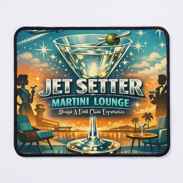 Item preview, Retro 50s Jet Setter Martini Lounge designed and sold by Lee Hiller Designs.
