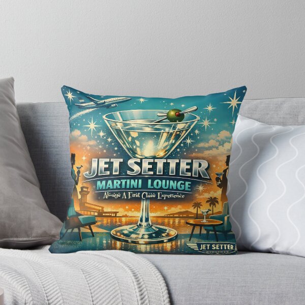 Item preview, Retro 50s Jet Setter Martini Lounge designed and sold by Lee Hiller Designs.
