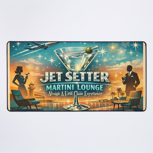 Item preview, Retro 50s Jet Setter Martini Lounge designed and sold by Lee Hiller Designs.