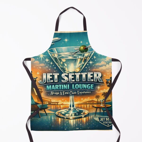 Item preview, Retro 50s Jet Setter Martini Lounge designed and sold by Lee Hiller Designs.