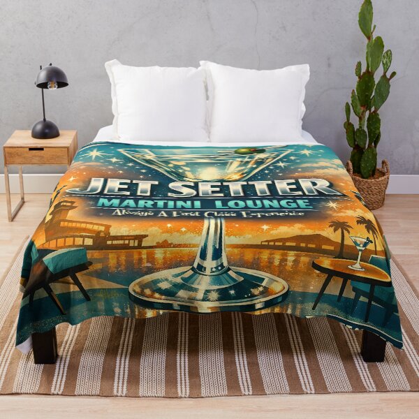 Item preview, Retro 50s Jet Setter Martini Lounge designed and sold by Lee Hiller Designs.