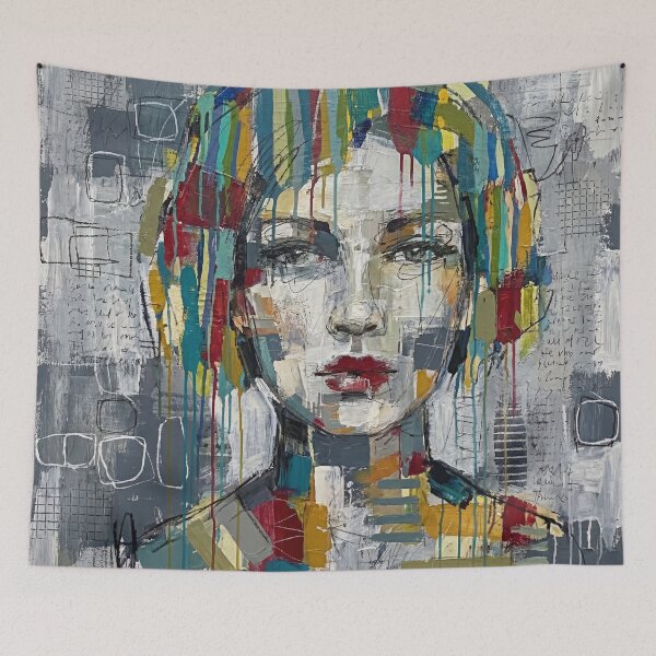 Item preview, Unspoken – Abstract Female Portrait Art designed and sold by Printpix.