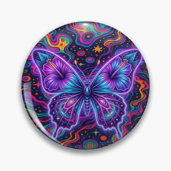 Item preview, Mystical Cosmic Butterfly: Luminous Neon Wings designed and sold by Siriusvibes.