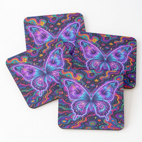 Item preview, Mystical Cosmic Butterfly: Luminous Neon Wings designed and sold by Siriusvibes.