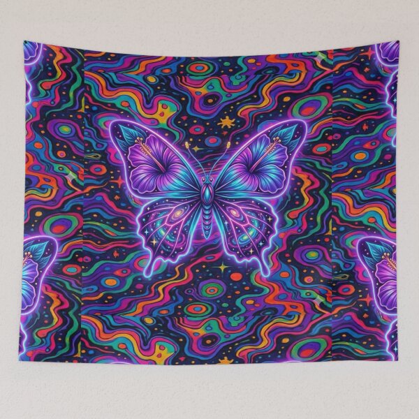Item preview, Mystical Cosmic Butterfly: Luminous Neon Wings designed and sold by Siriusvibes.