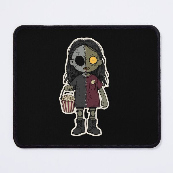 Item preview, Horror Movie Girl Zombie with Popcorn designed and sold by TheHollowEyeCo.