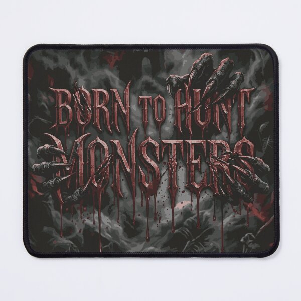 Item preview, Born to Hunt Monsters Horror T-Shirt – Dark Gothic Blood Design designed and sold by slumber-1.
