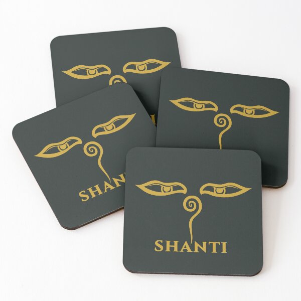Item preview, Golden Shanti Buddha Eyes Yoga Design designed and sold by YogaMEHappy.
