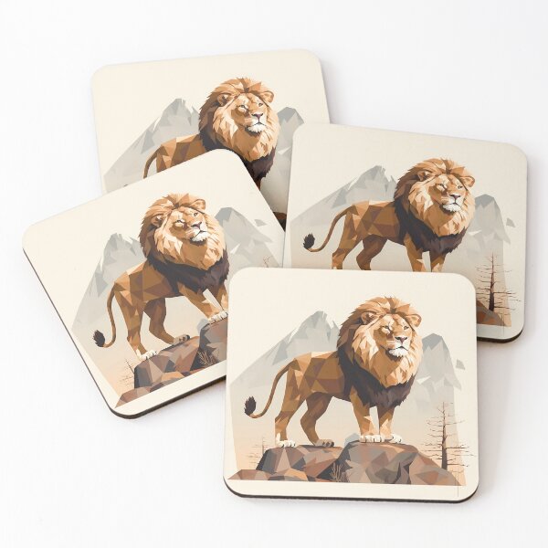 Item preview, Majestic Lion Geometric Art – King of the Wild Illustration designed and sold by StaStreetStore.