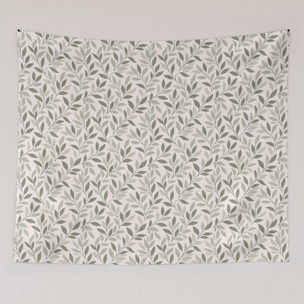 Item preview, Minty Green Leafy Vines designed and sold by Doodloom.