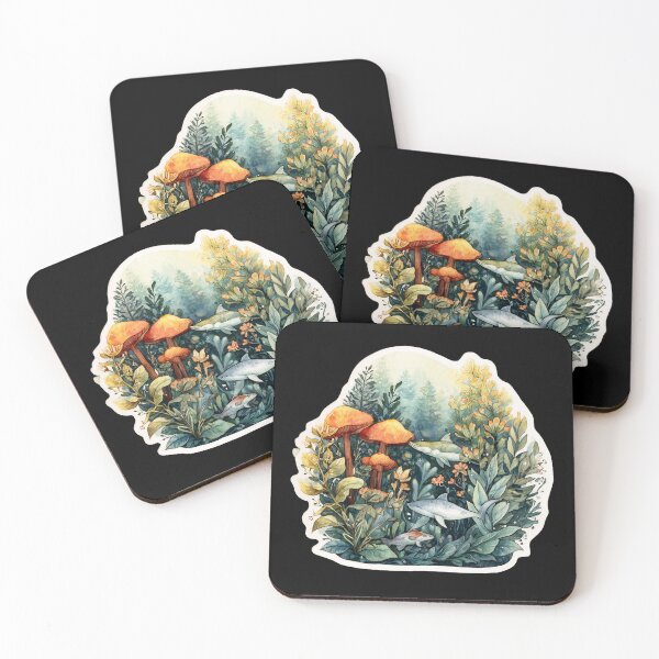 Item preview, Whimsical Underwater Forest Art designed and sold by kndzxf.