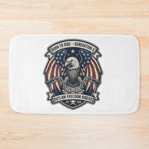 Item preview, Born to ride: Outlaw Freedom Riders Eagle Emblem with independence and freedom designed and sold by VibranPalette.