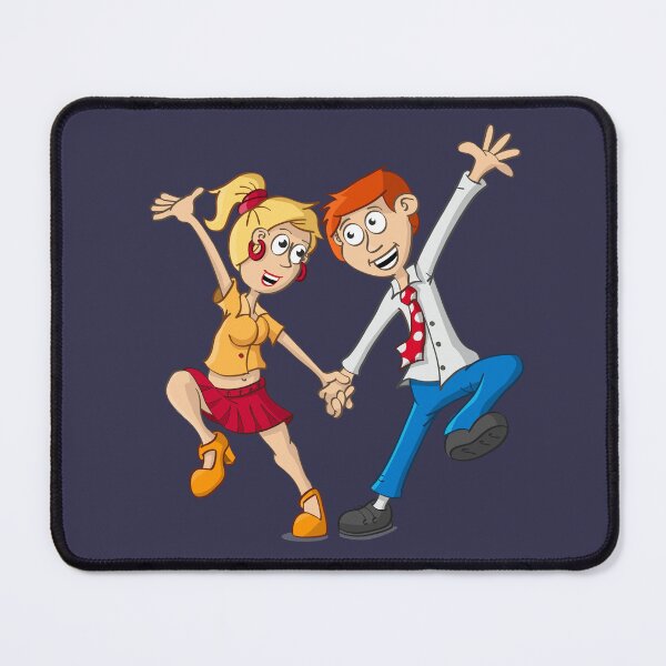 Item preview, Funny cartoon style illustration of a man and woman dancing designed and sold by Stef Ringoot, cartoons and illustrations.