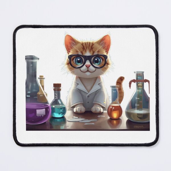 Item preview, Adorable Scientist Cat in Chemistry Lab designed and sold by racheli147.