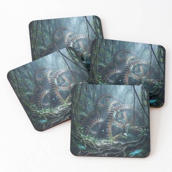 Item preview, Glowing Cyan Gear in Jungle designed and sold by Vista Atelier.