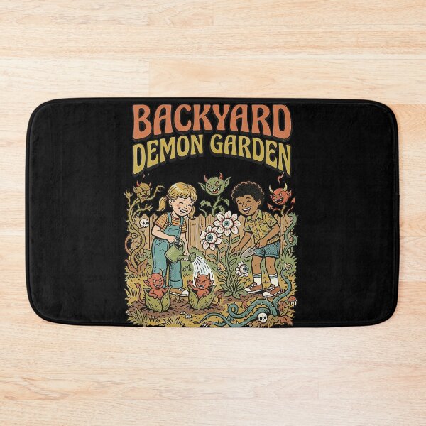Item preview, Backyard Demon Garden Retro Kids Gardening Horror Parody designed and sold by TeeARTHY.