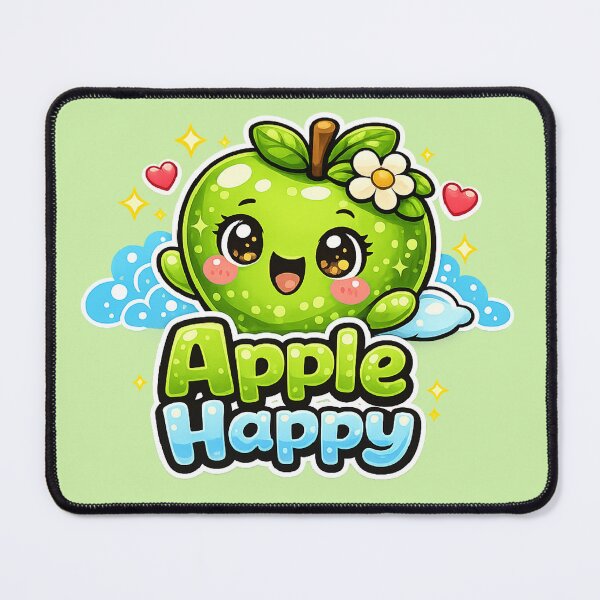 Item preview, Happy Apple – Cute Kawaii Apple Smile | Cute Kawaii Happy Apple designed and sold by apanoracar.